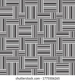 Seamless pattern with horizontal and vertical black segments