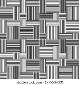 Nahtloses Muster mit horizontalen und vertikalen schwarzen Segmenten