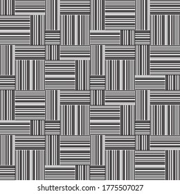 Seamless pattern with horizontal and vertical black segments