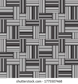 Seamless pattern with horizontal and vertical black segments