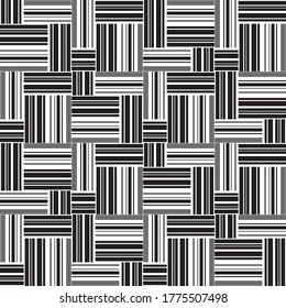 Seamless pattern with horizontal and vertical black segments