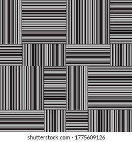 Seamless pattern with horizontal and vertical black segments