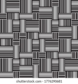 Seamless pattern with horizontal and vertical black segments