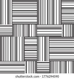 Seamless pattern with horizontal and vertical black segments