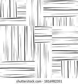 Motif harmonieux de segments noirs horizontaux et verticaux