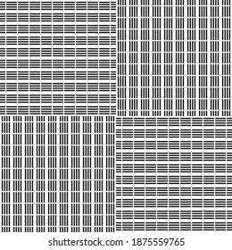 Patrón transparente con segmentos negros horizontales y verticales