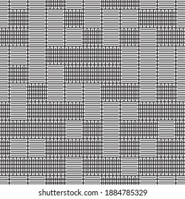 Seamless pattern with horizontal and vertical black segments