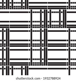 Seamless pattern with horizontal and vertical black bands