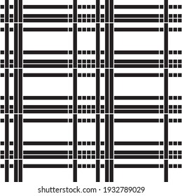 Seamless pattern with horizontal and vertical black bands
