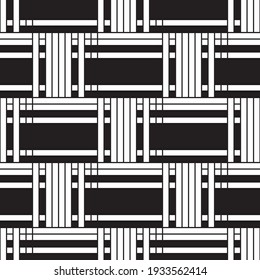 Seamless pattern with horizontal and vertical black bands