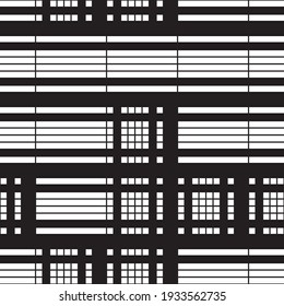 Seamless pattern with horizontal and vertical black bands