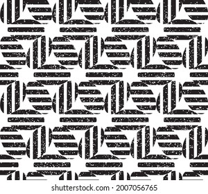 Seamless pattern with horizontal and vertical black segments_ellipse_. Seamless vector illustration eps 10.