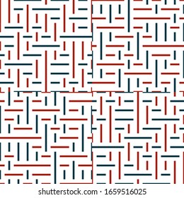 Seamless pattern with horizontal and vertical colored segments