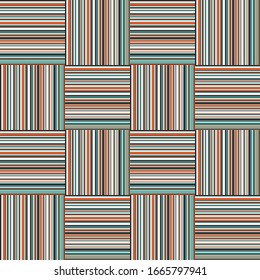 Seamless pattern with horizontal and vertical colored segments