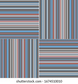 Seamless pattern with horizontal and vertical colored segments