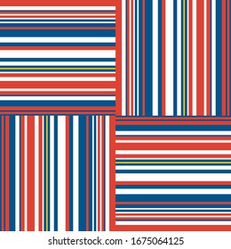 Seamless pattern with horizontal and vertical colored segments