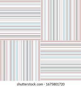 Seamless pattern with horizontal and vertical colored segments