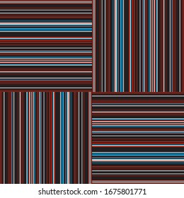 Seamless pattern with horizontal and vertical colored segments
