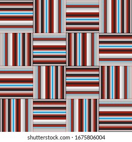 Seamless pattern with horizontal and vertical colored segments