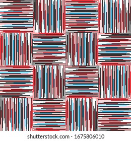Seamless pattern with horizontal and vertical colored segments