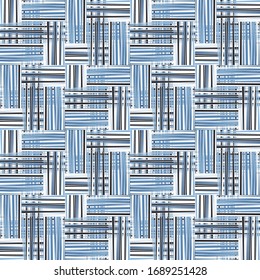seamless pattern with horizontal and vertical colored bands