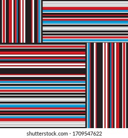 Seamless pattern with horizontal and vertical colored segments