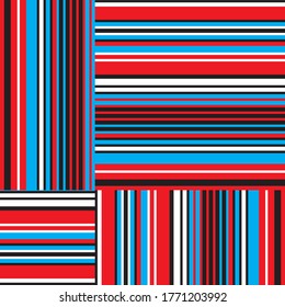 Patrón transparente con segmentos de color horizontal y vertical
