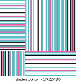 Seamless pattern with horizontal and vertical colored segments
