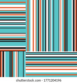 Seamless pattern with horizontal and vertical colored segments
