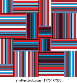 Seamless pattern with horizontal and vertical colored segments