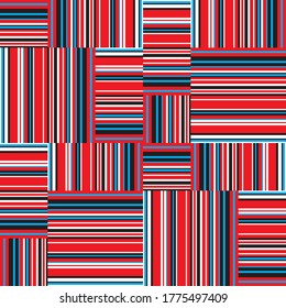 Seamless pattern with horizontal and vertical colored segments