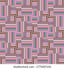 Seamless pattern with horizontal and vertical colored segments
