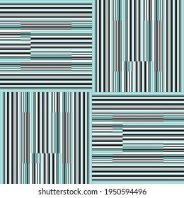 Seamless pattern with horizontal and vertical colored segments