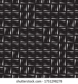 Seamless pattern with horizontal and vertical wavy white segments