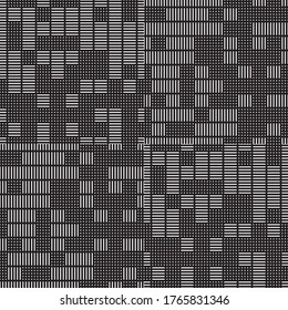 Nahtloses Muster mit horizontalen und vertikalen weißen Segmenten