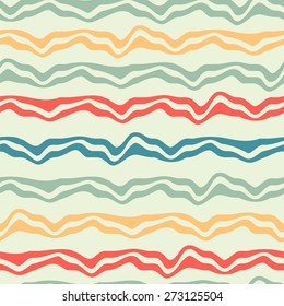Seamless pattern with horizontal waves.