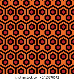 Seamless pattern horror movie 80's (vintage background)