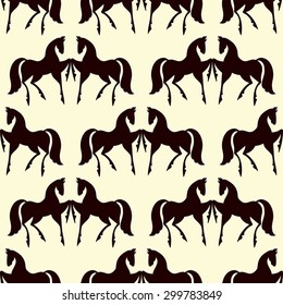 Seamless pattern with horse