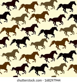 Seamless pattern with horse/ pattern with symbol of year 