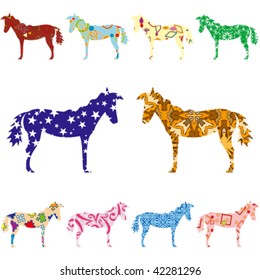seamless pattern with horses