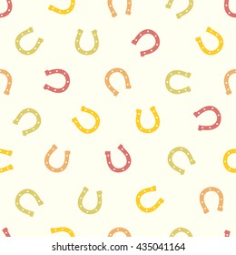 Seamless pattern - horseshoe (good luck symbol)