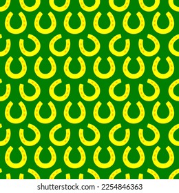 Seamless pattern with 
horseshoes for Saint Patrick's Day. Design for fashion prints, textiles, wallpaper, wrapping paper.
