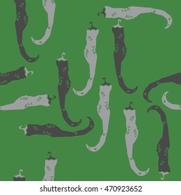 Seamless  pattern with hot peppers,hole, harvest, object, vegetables . Hand drawn.