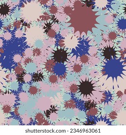 Seamless pattern. Hot texture. Multi-colored drops and splashes.