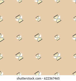 Seamless pattern with hourglass . Cartoon illustration of hourglass pattern for web and printing