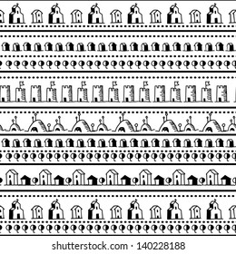 seamless pattern with houses