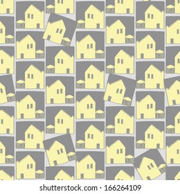 a seamless pattern with houses for implementing Your design ideas