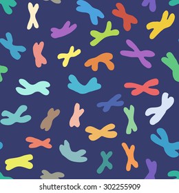 seamless pattern with a human chromosome into colorful backdrop