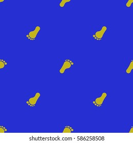 Seamless Pattern of Human Footprints of Various Orientations. beach, summer, legs, Seamless, pattern, texture.
