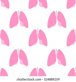 seamless pattern. human lungs. vector illustration